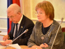 Корепанов С.Е. и Белоконь Т.П. на очередном заседании комиссии по депутатской этике и регламентным процедурам.