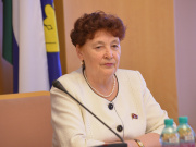 Т.Н. Казанцева на пресс-конференции фракции КПРФ